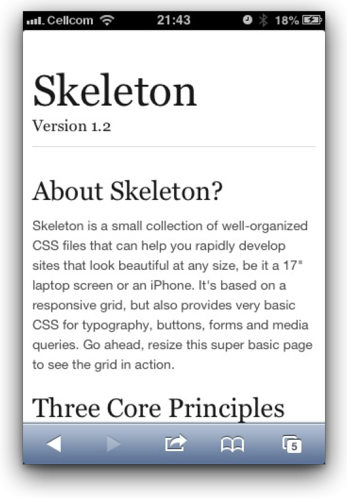 Skeleton on iPhone