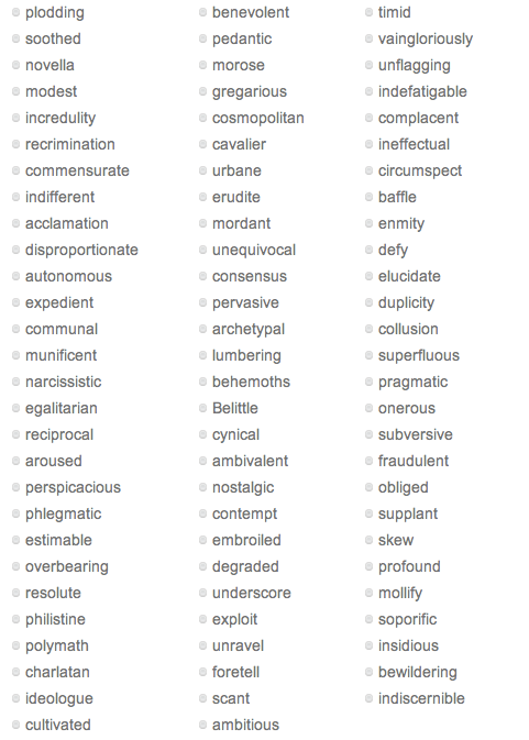 100 top sat words   vocabulary list : vocabulary.com