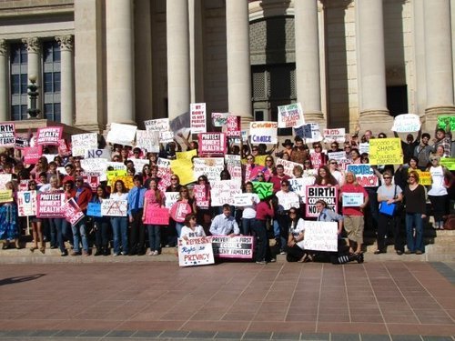 Supporters of Oklahomans for Reproductive Justice at a rally in 2009 – Photo by OK4RJ