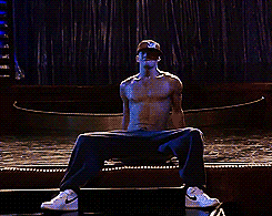 Animated gif from Magic Mike of a shirtless Channing Tatum thrusting his hips