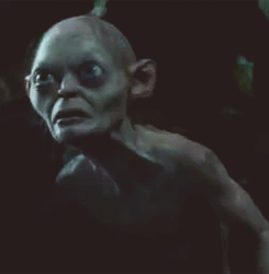 Gif of Gollum with the caption "What is it?"