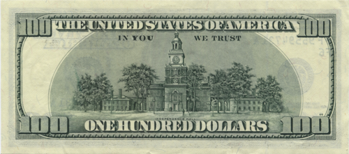 a close-up of a money bill