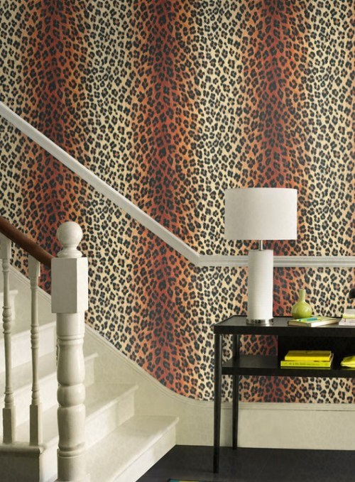 Wow Wallpaper Hanging â€" Leopard Print Wallpaper - Chic Interiors Or ...