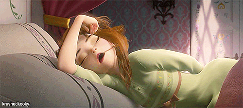 Frozen Anna sleeping