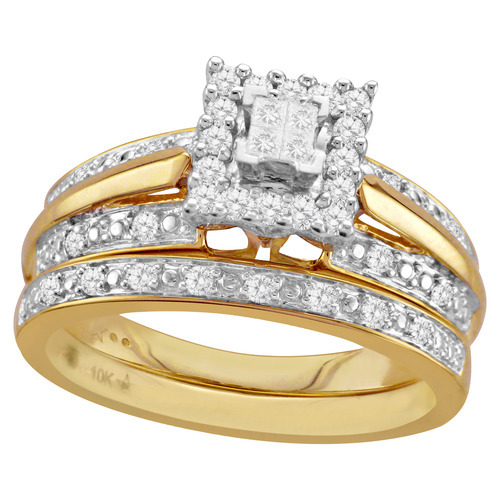 Forever Bride 13 cttw Diamond and 10K Yellow Gold Bridal Set 298.00
