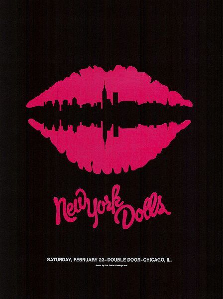 New York Dolls gig poster by F-2 Design