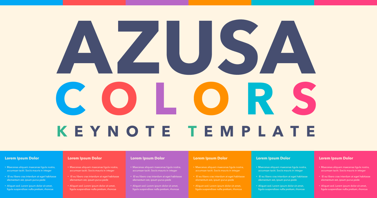 更に大体いい感じになるkeynoteテンプレート「Azusa Colors」作った