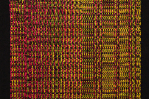 John Paul Morabito, Daily Movements, 2012, hand woven cotton and polyester, multi-channel audio, photo by Aram Han