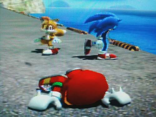 My friend was playing Sonic 06 when Knuckles just died for no reason