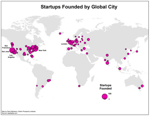 Mapa: Brasil se destaca na criação de startups, mas investimento decepciona