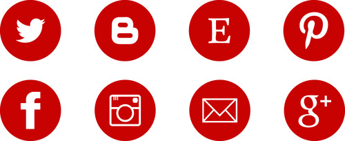 Image result for red social media icons