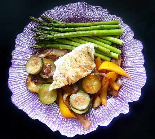 Baked Seasoned Cod With Vegetables Paleo, Low carb, Low calorie, Diet 