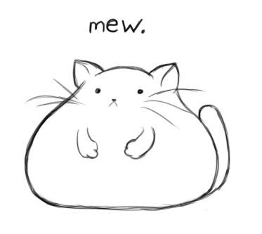 Fat Cat Drawing 53
