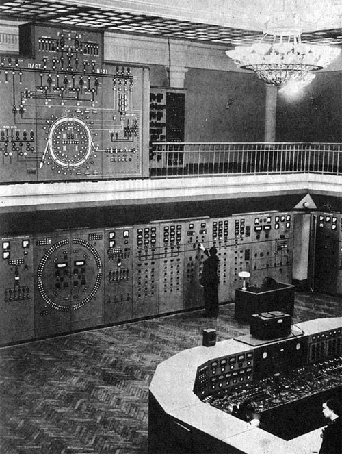 Soviet particle accelerator control panel, 1968