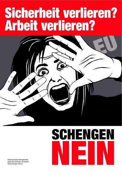 Schengen Nein Plakat