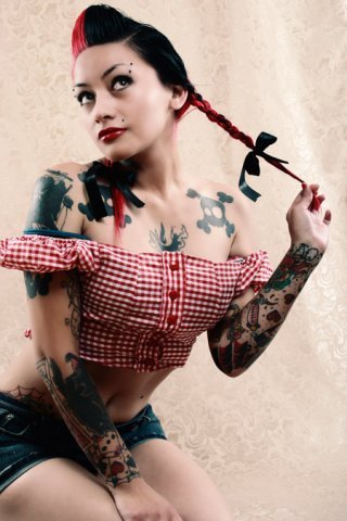 psychobilly tattoo. Tagged: girl psychobilly