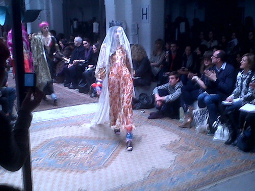 FASHION WEEK DAY 3: MEADHAM KIRCHHOFF. Considering Kirchhoff's last show, in which the colour palette predominantly consisted of blacks and pastels,
