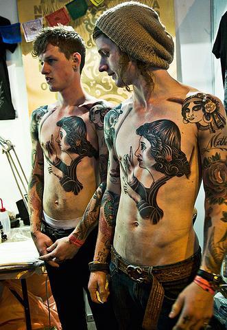 Tagged tattoo boys naked identical OMG Notes 63