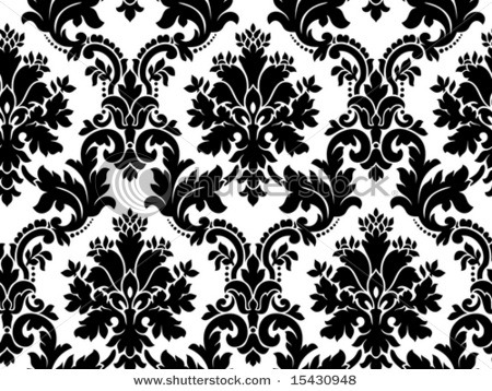 the theme for my wedding is going to be this damask it will be all black 