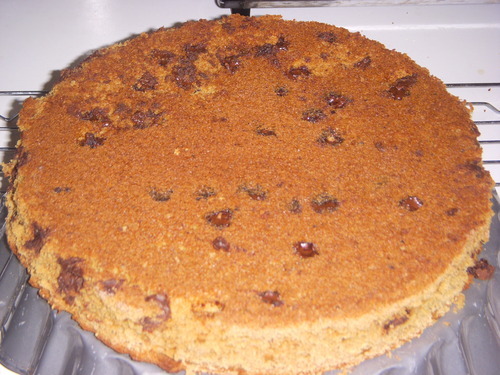 Recipes and chocolate chip cookie cake