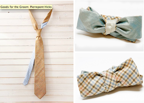 These bow ties and tie would be amazing with a gray or tan suit