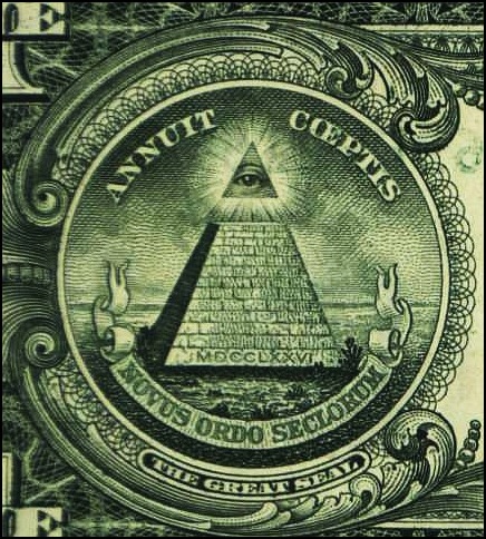 american 1 dollar bill illuminati. on the US one dollar bill