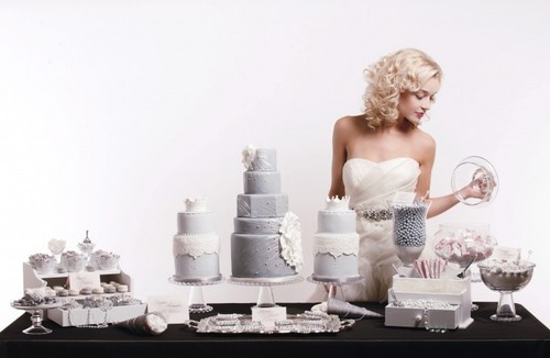grey wedding cakes