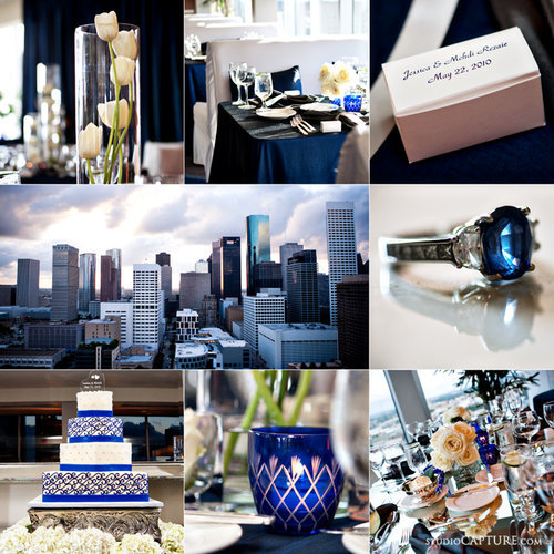 Inspiration Board Sapphire Blue Wedding