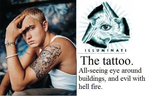 The Illuminati tattoo mysteriously appeared years after with no word of 