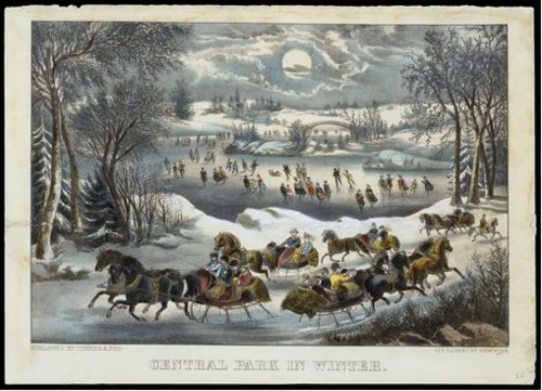Currier & Ives, American, active 1852 - 1907, Central Park in Winter, 