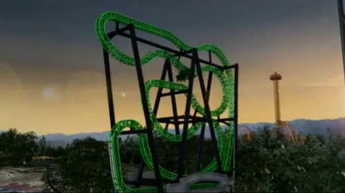 green lantern six flags logo. Six Flags Magic Mountain in