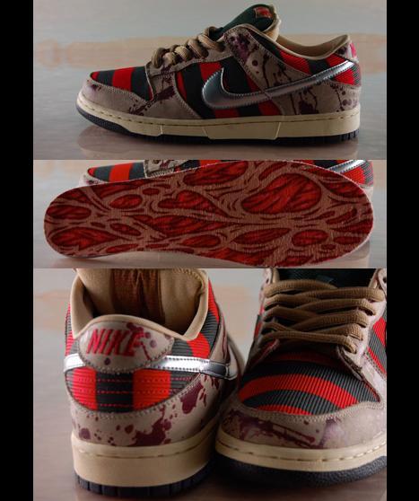 tagged as Nike freddy krueger Sneakers shoes awesome blood bloody
