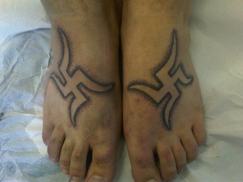 My Swastika Tattoos. NO, I'M NOT A NAZI nor is this symbol in any way, 