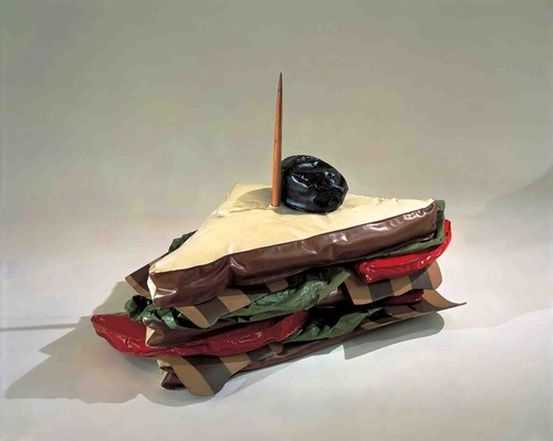 claes oldenburg food. (Claes Oldenburg's Giant BLT, inedible matierals)