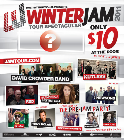 Here is the official line-up for The Winter Jam 2011 Tour Spectacular…