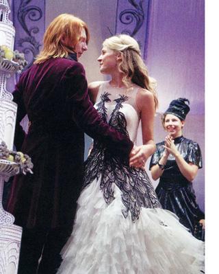 I noticed that the dress worn by Fleur Delacour during her wedding scene
