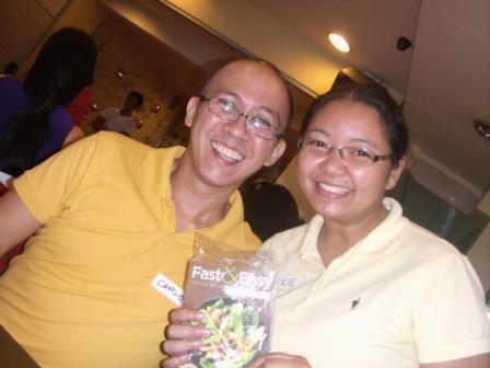 me with Carlo with my Fast & Easy Recipe book