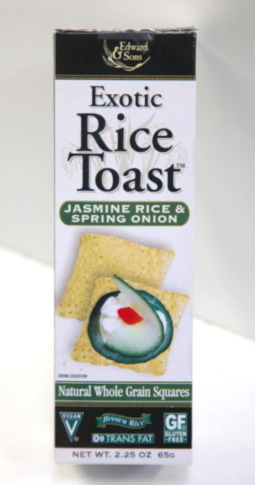 Gluten Free Crackers: Edward & Sons Jasmine Rice & Spring Onion Exotic Rice Toast 