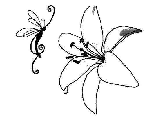 The sketch of my first tattoo before I decided to switch it horizontally