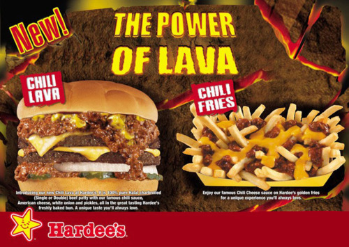 ive been craving for Hardee's newest burger CHILI LAVA for like 4 days now. 