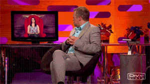 Image result for red chair gif graham norton