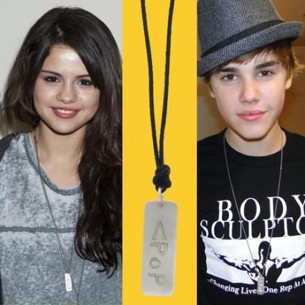 Notes Selena Gomez Justin Bieber Pop Necklace