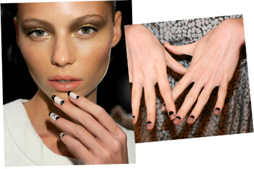 This spring the half moon manicure is back As seen on the runway by Marc