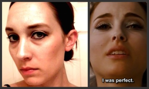 black swan makeup white swan. First, I did the white swan.