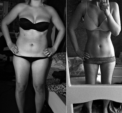 before and after thinspo real girl
