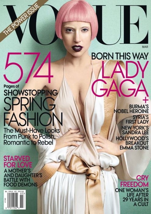 Lady Gaga for U.S. Vogue March 2011. wetheurban: Cover Star: Lady Gaga