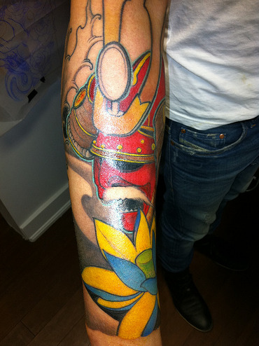 This is a the start of a forearm addition to a halfsleeve chestpanel that 