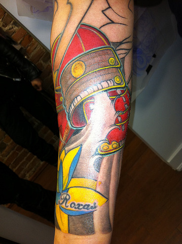 This is a the start of a forearm addition to a halfsleeve chestpanel that