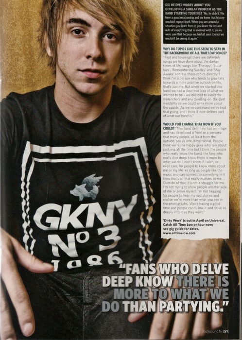 I scanned this Alex interview from Rocksound its about Daniel