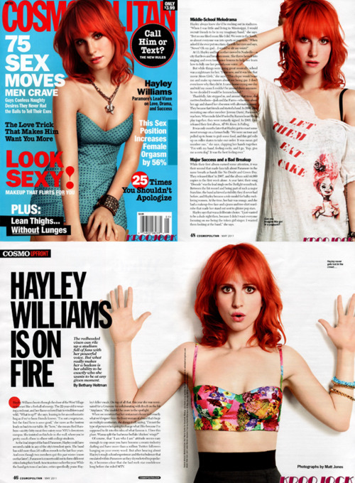hayley williams cosmopolitan cover. UPDATE: Hayley#39;s Cosmo Cover